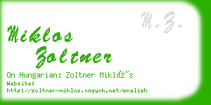 miklos zoltner business card